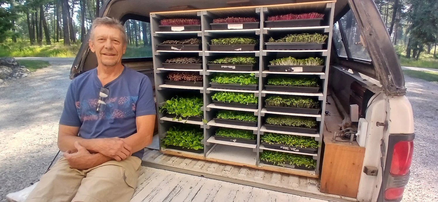 Mike, owner and grower of Intermountain Microgreens